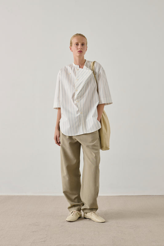 Blouse Ixia - Écru/Bleu - Coton - Femme