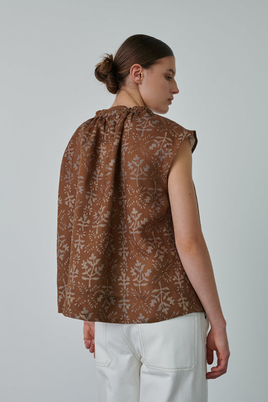 CHEMISE TANGER MARRON