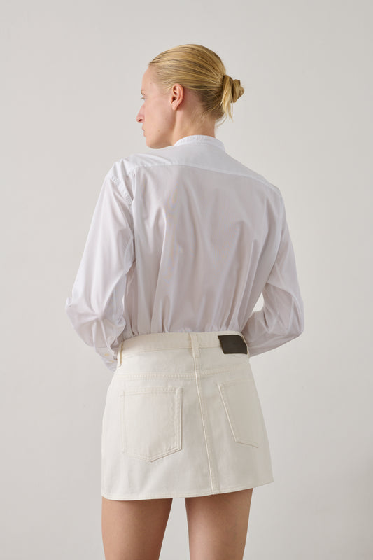 Mini-Jupe Ivy - Blanc - Coton - Femme