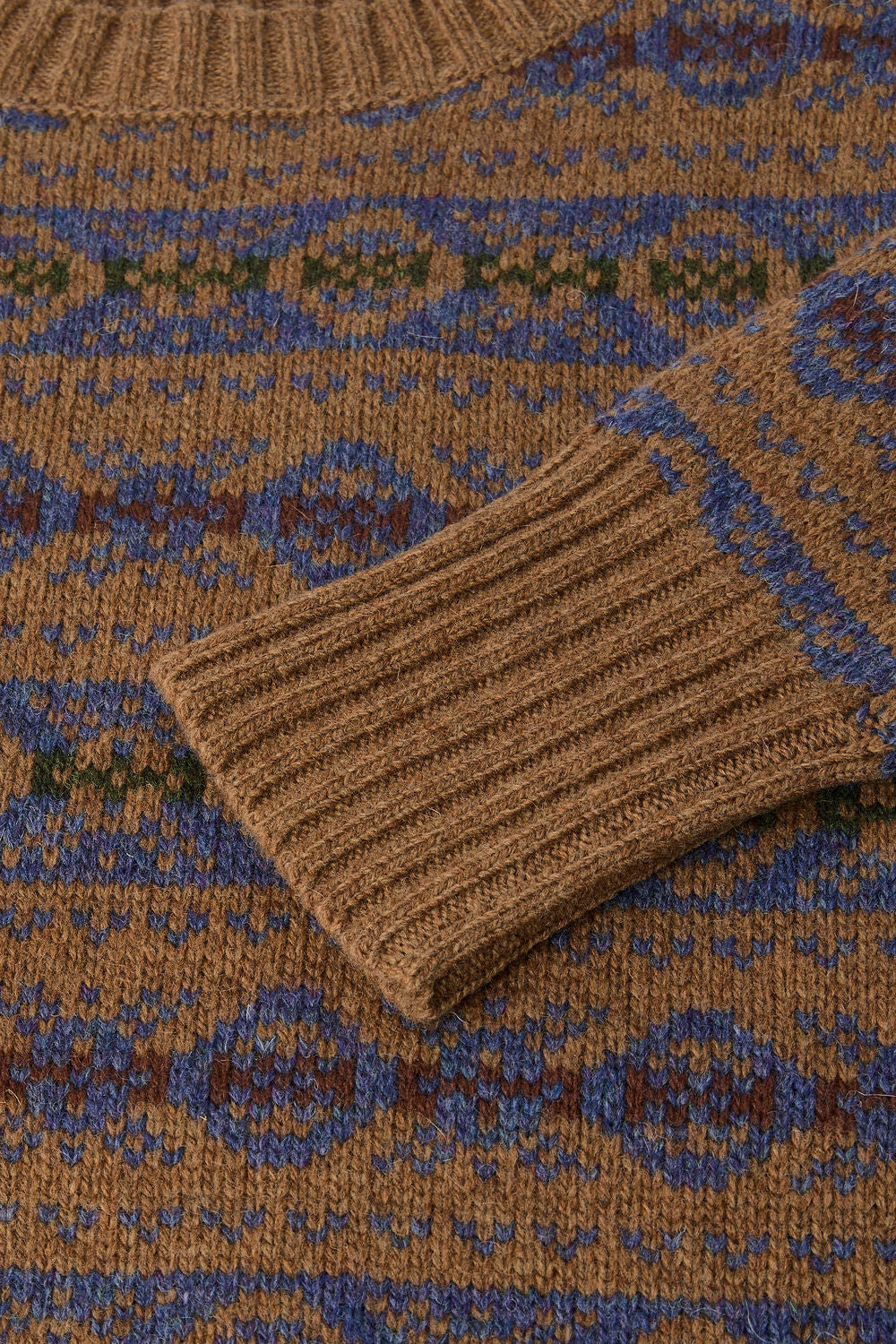 Pull Gipsyj - Camel/Violet - Laine - Femme