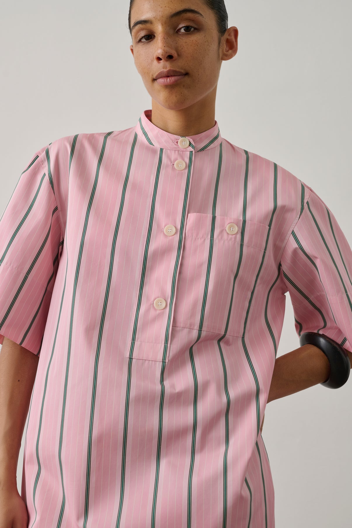 Robe Ilya - Rose/Gris - Coton - Femme vue 3