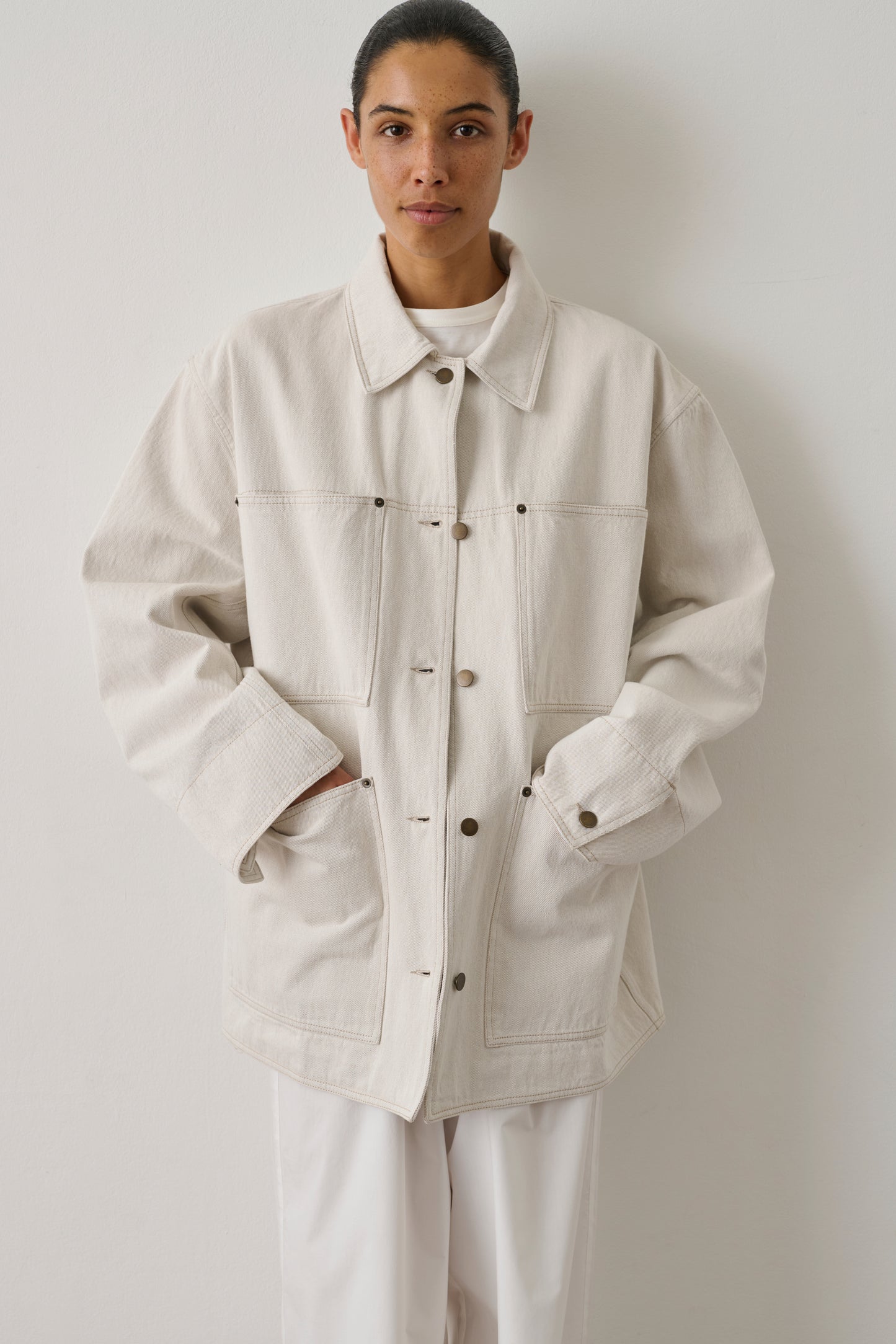 Veste Hija - Blanc Grès - Coton - Femme