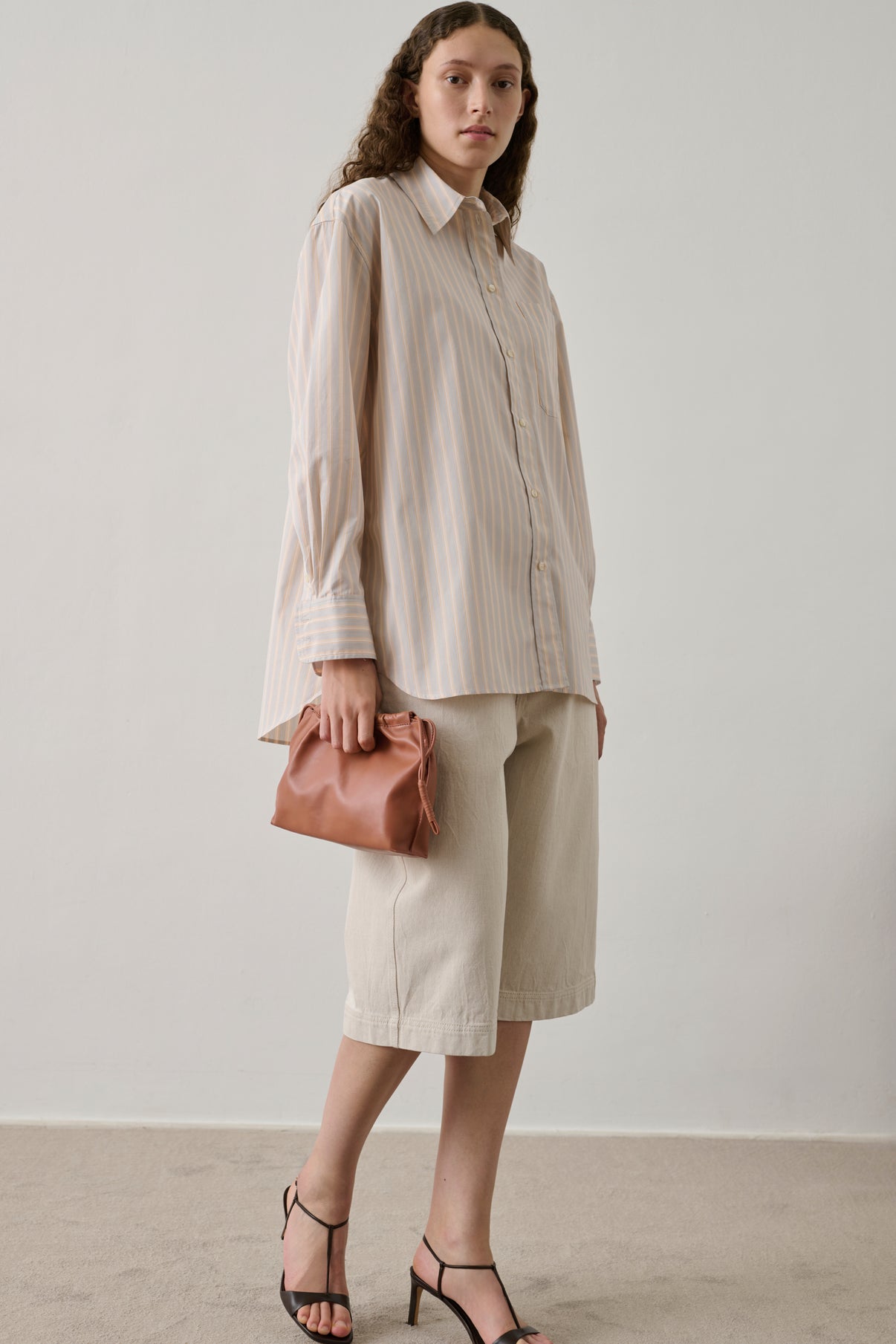 Chemise Carlotta - Orange/Gris - Coton - Femme vue 4