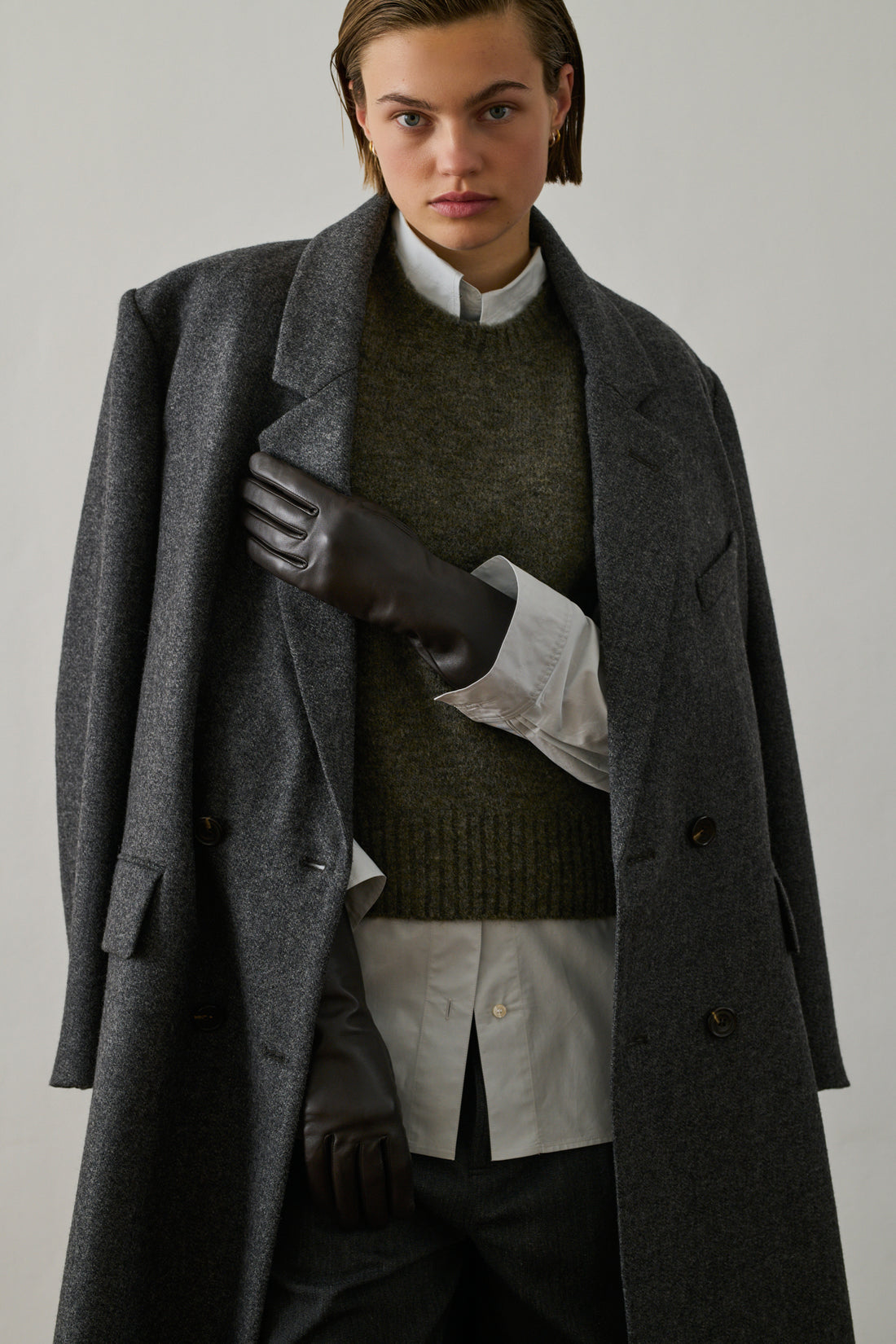 Gants Belleville - Marron Foncé - Cuir - Femme