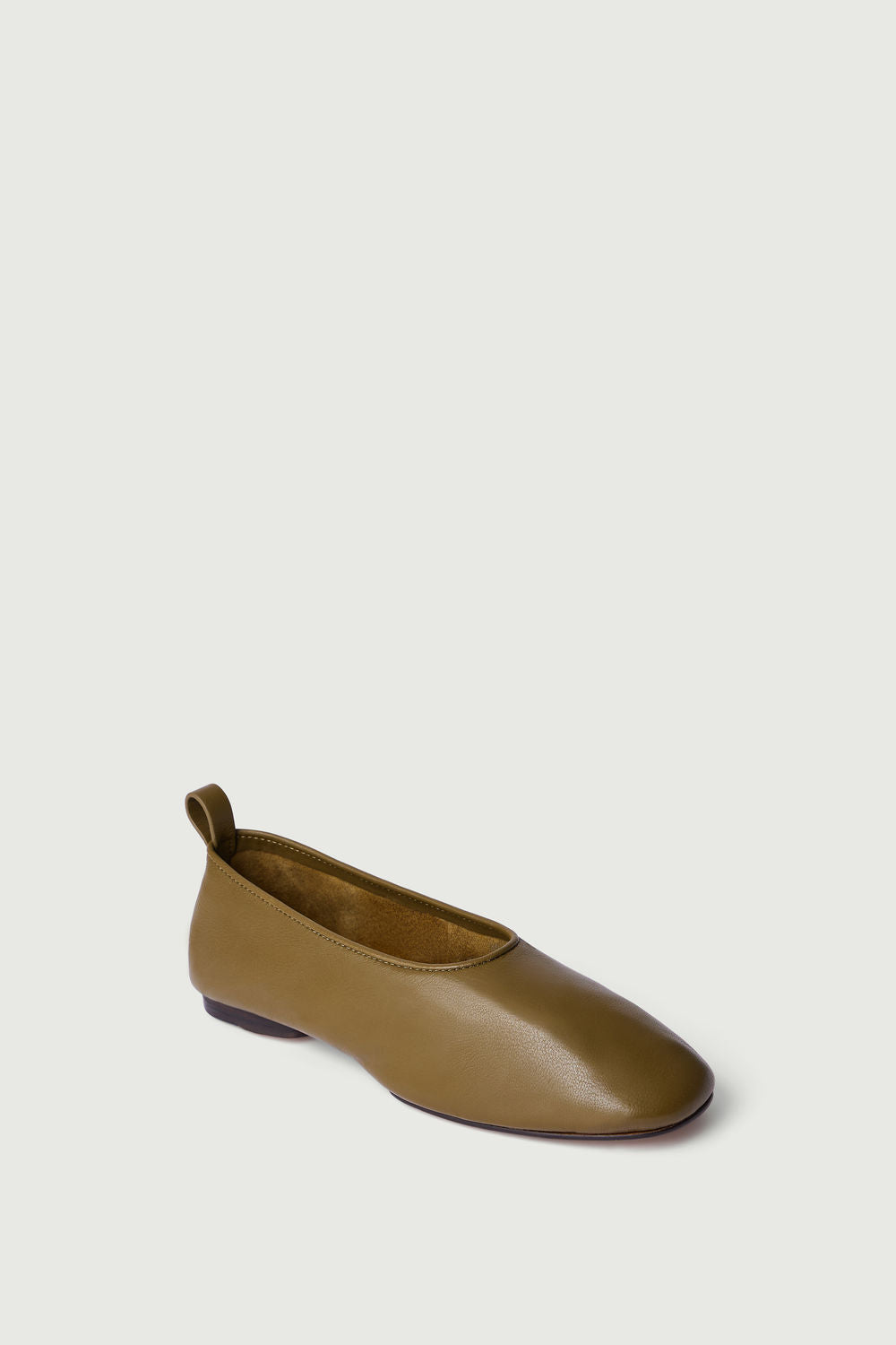 Ballerines Bala - Kaki - Cuir - Femme vue 2