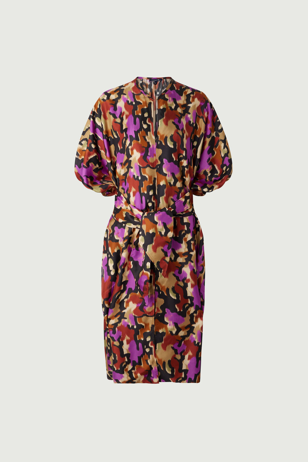 Robe Alger - Noisette/Fuchsia - Soie - Femme vue 7