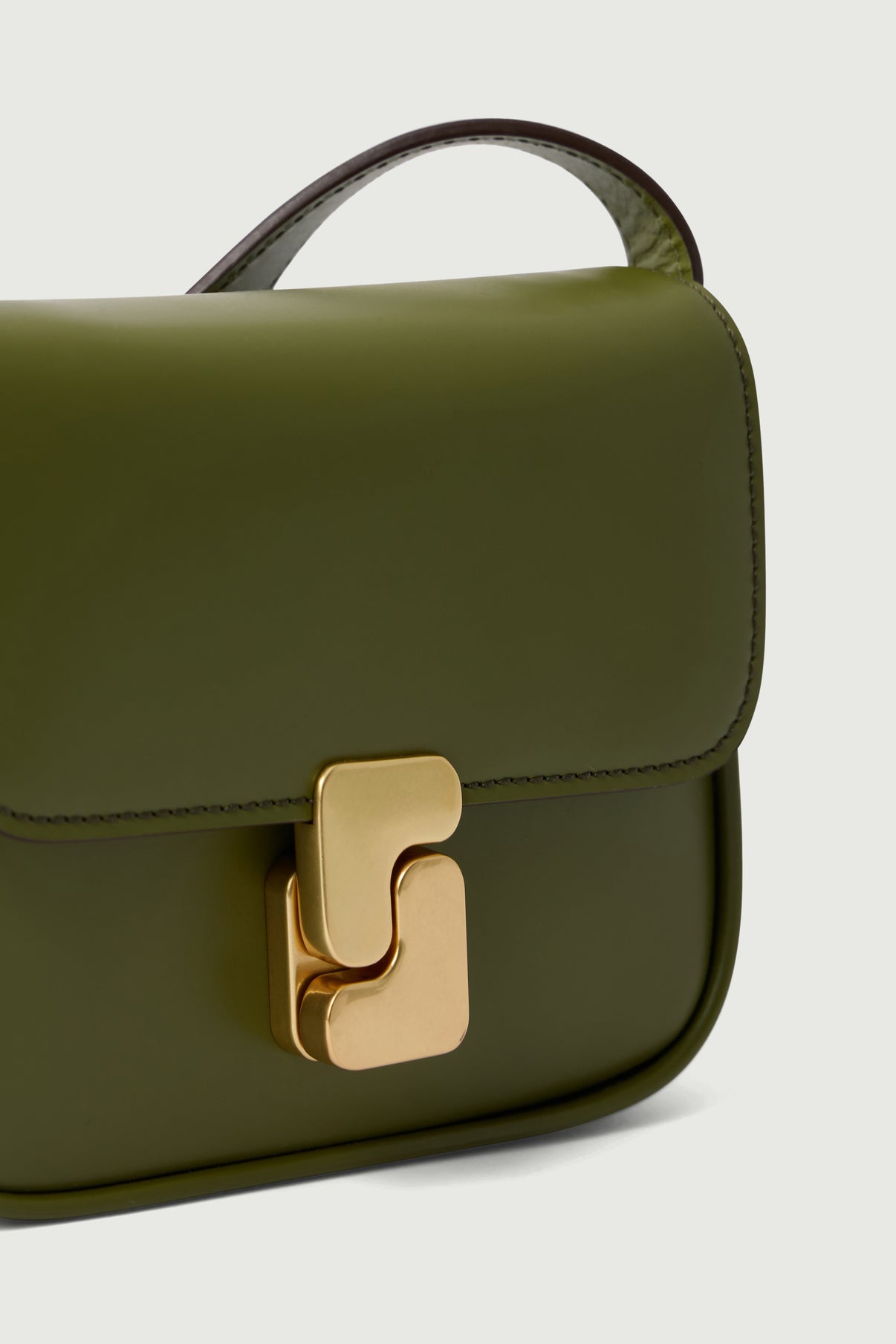 Sac Bell Very Mini - Vert Olive - Cuir - Femme vue 3